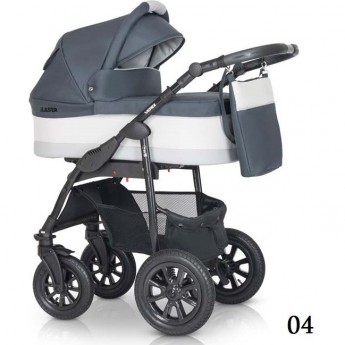 Коляска детская Verdi Babies Laser Black 3в1 цвет 4 (серый с белым) Коляска детская Verdi Babies Laser Black 3в1 цвет 4 (серый с белым)