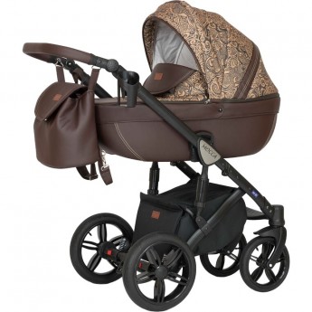 Коляска VERDI Babies Mocca 3 в 1, шоколадный с узором Коляска VERDI Babies Mocca 3 в 1, шоколадный с узором