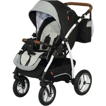 Коляска VERDI Bello, черный со светло-серым