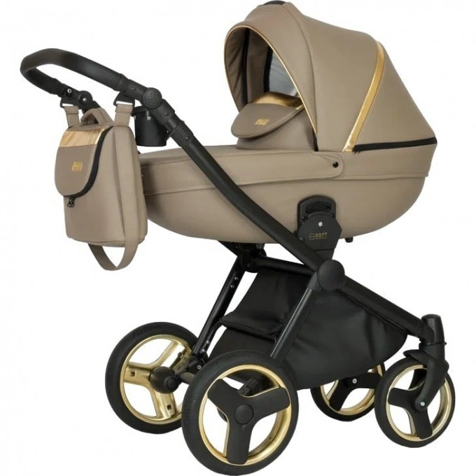 Коляска VERDI Mirage Soft 3 в 1, светло-бежевый с золотым 2020000002468